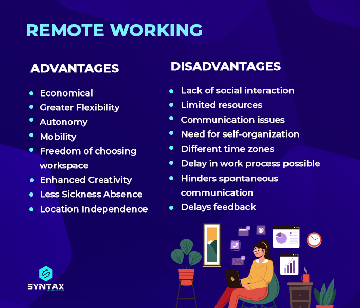 remote working advantages & disadvantages