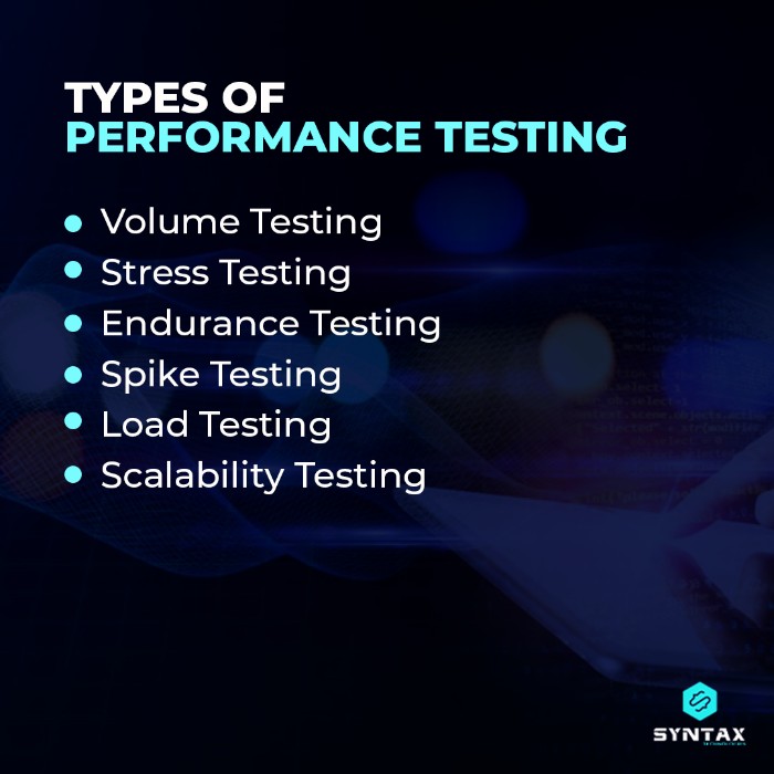 types of performance testing