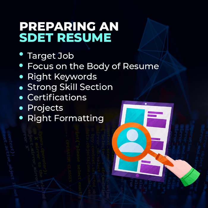 preparing an sdet resume