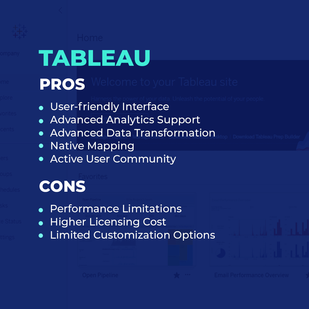 pros and cons of tableau